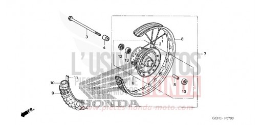 FRONT WHEEL CRF70F8 de 2008